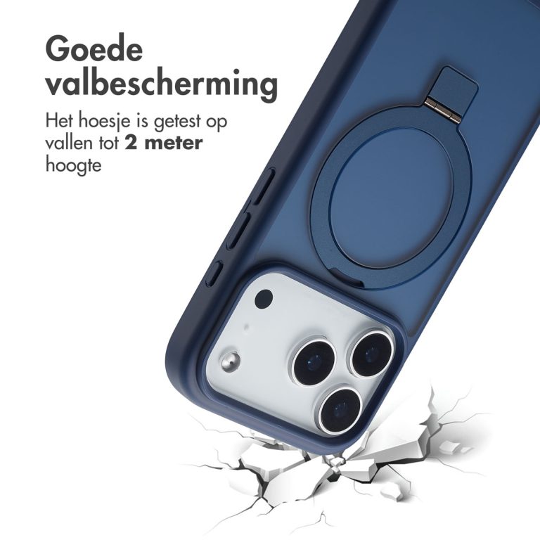 Accezz Ring Stand Backcover met MagSafe Apple iPhone 17 Pro Max - Blauw - Afbeelding 9