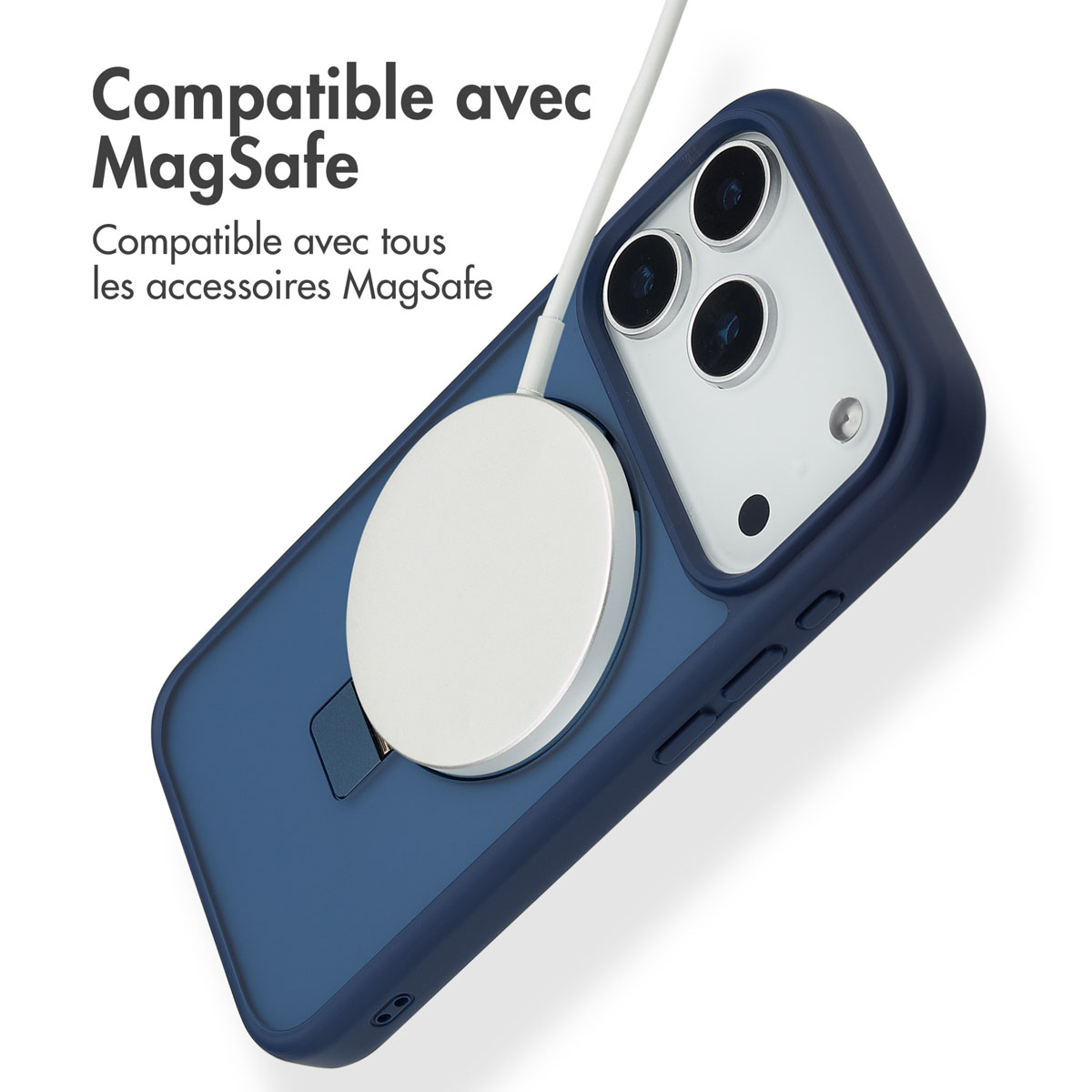 Accezz Ring Stand Backcover met MagSafe Apple iPhone 17 Pro Max - Blauw - Afbeelding 6