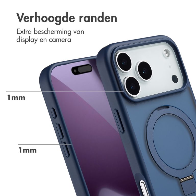 Accezz Ring Stand Backcover met MagSafe Apple iPhone 17 Pro Max - Blauw - Afbeelding 6