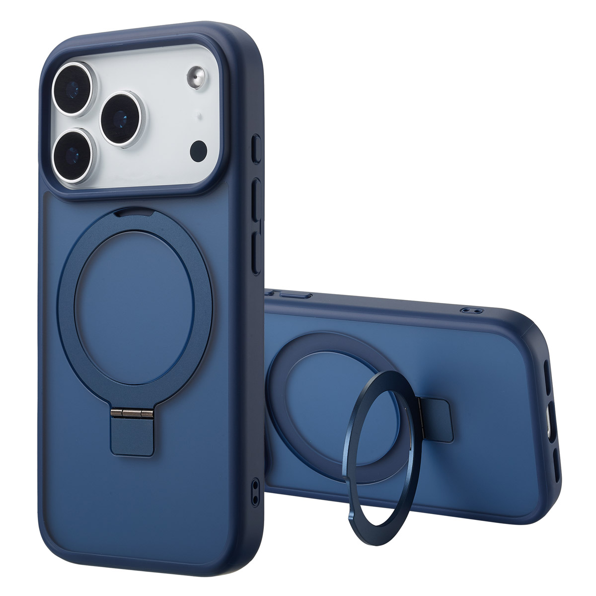 Accezz Ring Stand Backcover met MagSafe Apple iPhone 17 Pro Max – Blauw