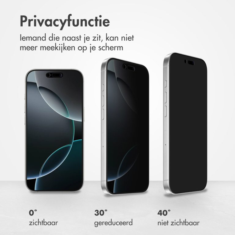 Accezz Gehard Glas Privacy Screenprotector Apple iPhone Air - Afbeelding 9