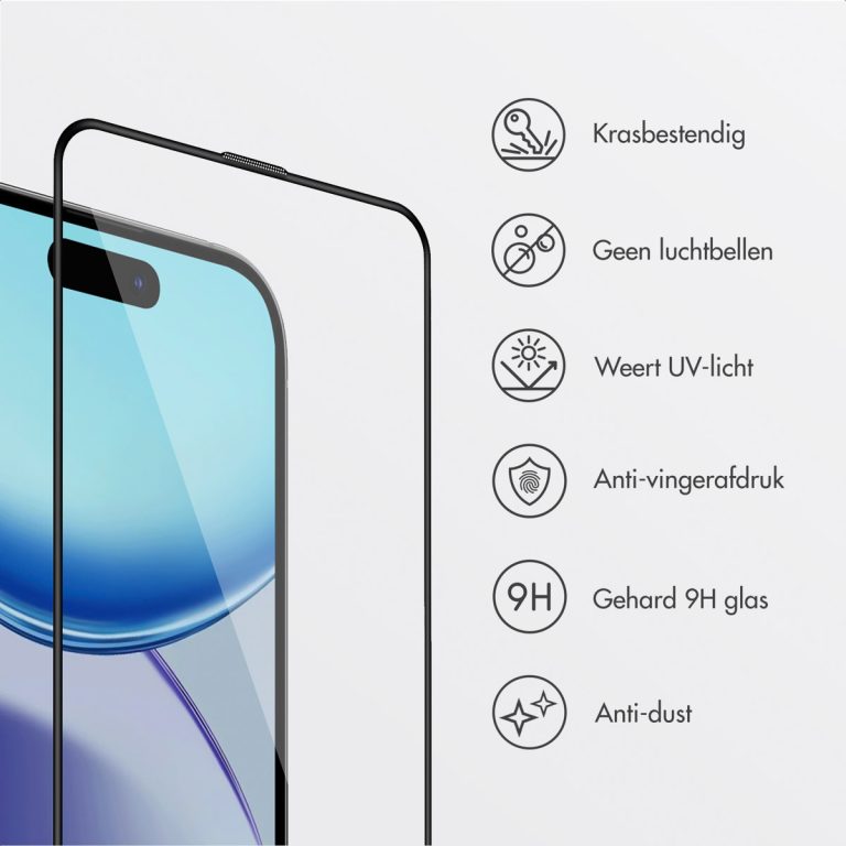 Accezz Gehard Glas Screenprotector + Applicator Apple iPhone Air - Afbeelding 4