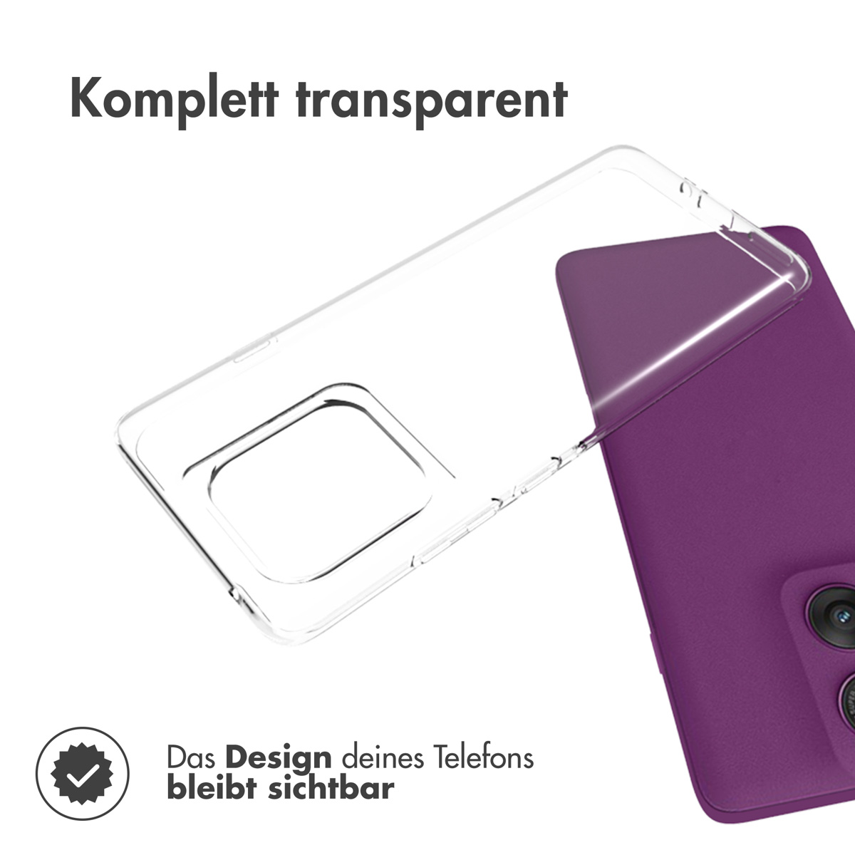 Accezz Clear Backcover Motorola Edge 60 Pro - Transparant - Afbeelding 4