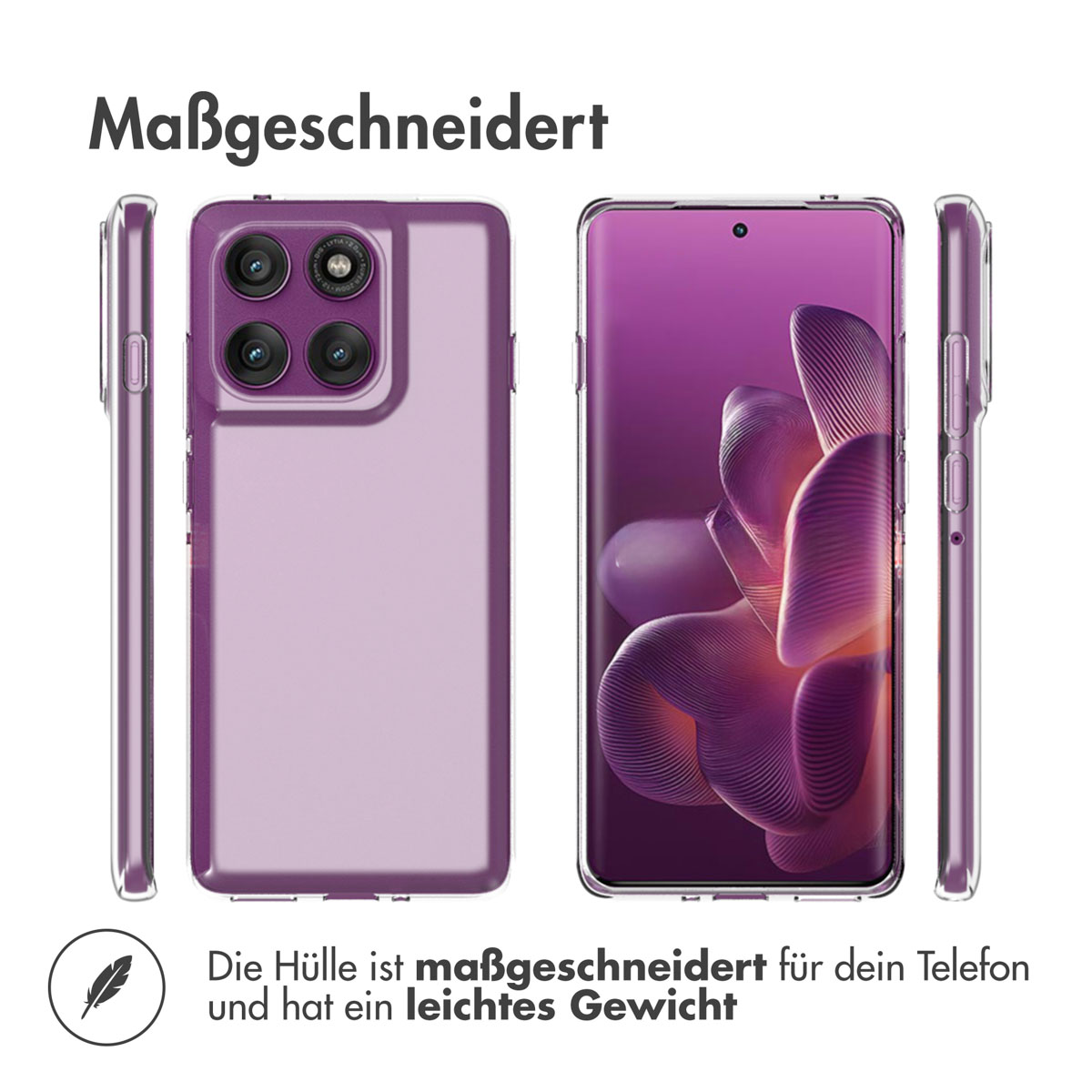 Accezz Clear Backcover Motorola Edge 60 Pro - Transparant - Afbeelding 10