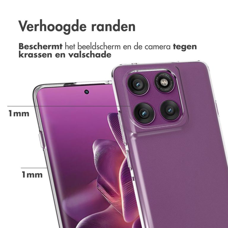 Accezz Clear Backcover Motorola Edge 60 Pro - Transparant - Afbeelding 4
