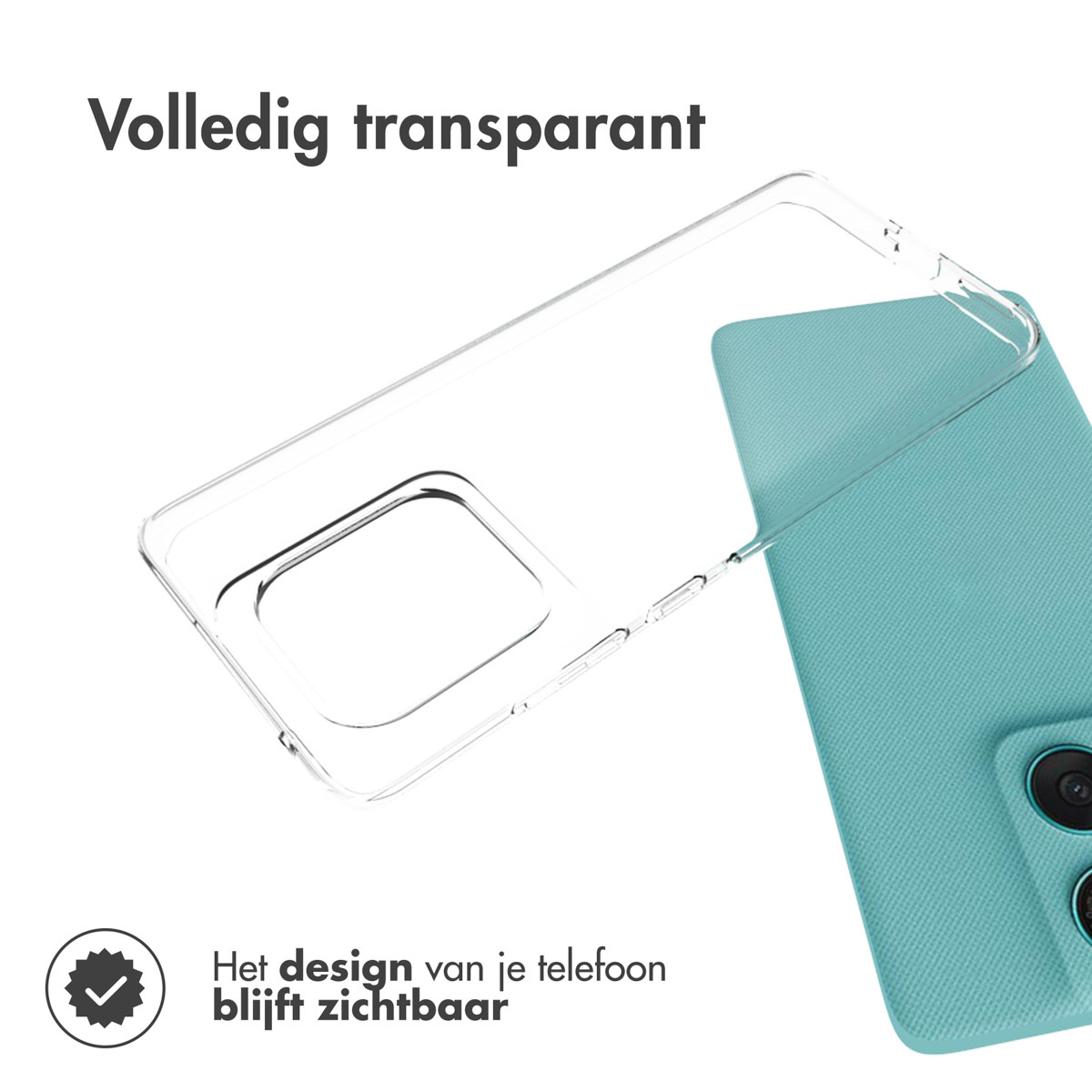 Accezz Clear Backcover Motorola Edge 60 Fusion - Transparant - Afbeelding 6