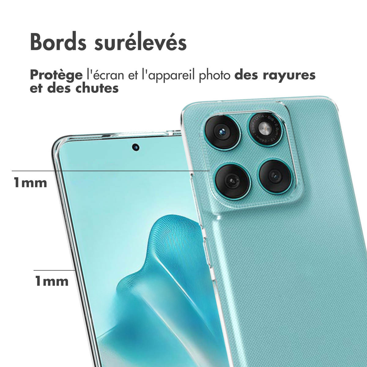 Accezz Clear Backcover Motorola Edge 60 Fusion - Transparant - Afbeelding 8