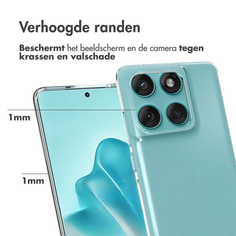 Accezz Clear Backcover Motorola Edge 60 Fusion - Transparant - Afbeelding 4