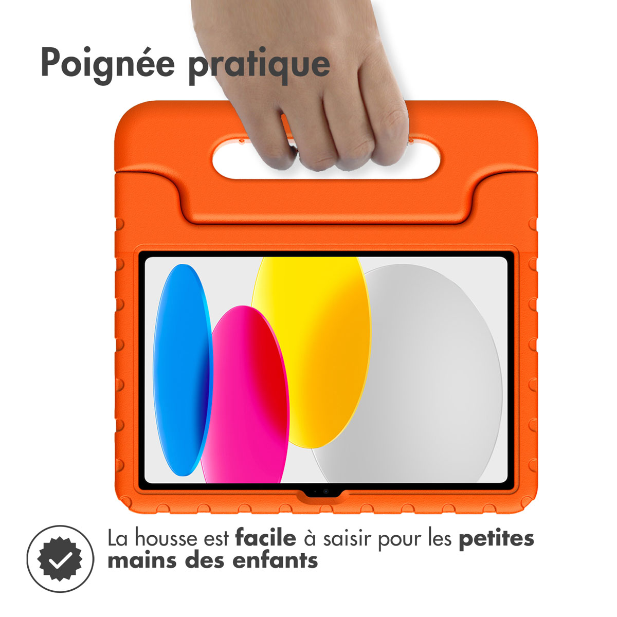 Accezz Kidsproof Backcover met handvat Apple iPad 11 (2025) 11 inch A16 / iPad 10 (2022) 10.9 inch - Oranje - Afbeelding 8