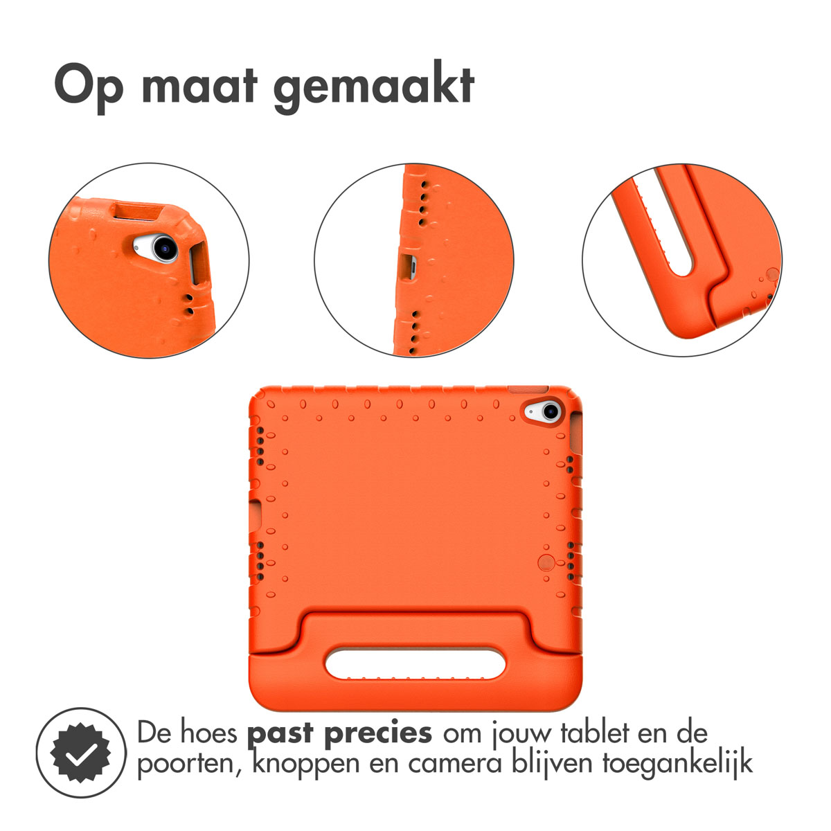 Accezz Kidsproof Backcover met handvat Apple iPad 11 (2025) 11 inch A16 / iPad 10 (2022) 10.9 inch - Oranje - Afbeelding 3