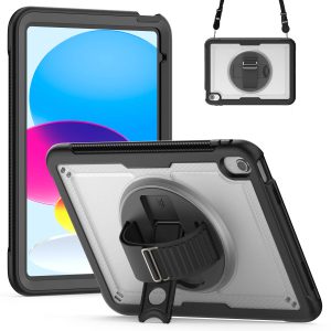 Accezz Rugged Backcover met schouderstrap Apple iPad 11 (2025) 11 inch A16 / iPad 10 (2022) 10.9 inch - Transparent