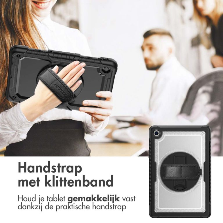 Accezz Rugged Backcover met schouderstrap Samsung Galaxy Tab A9 Plus - Transparent - Afbeelding 10