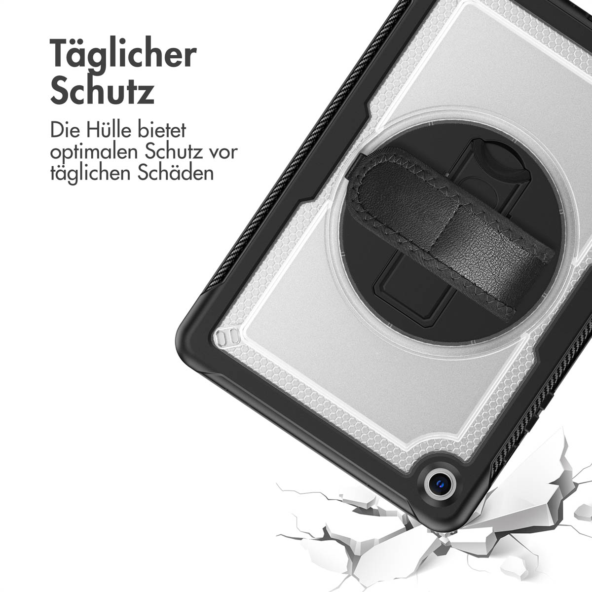 Accezz Rugged Backcover met schouderstrap Samsung Galaxy Tab A9 Plus - Transparent - Afbeelding 5