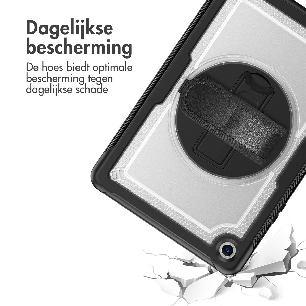Accezz Rugged Backcover met schouderstrap Samsung Galaxy Tab A9 Plus - Transparent - Afbeelding 6