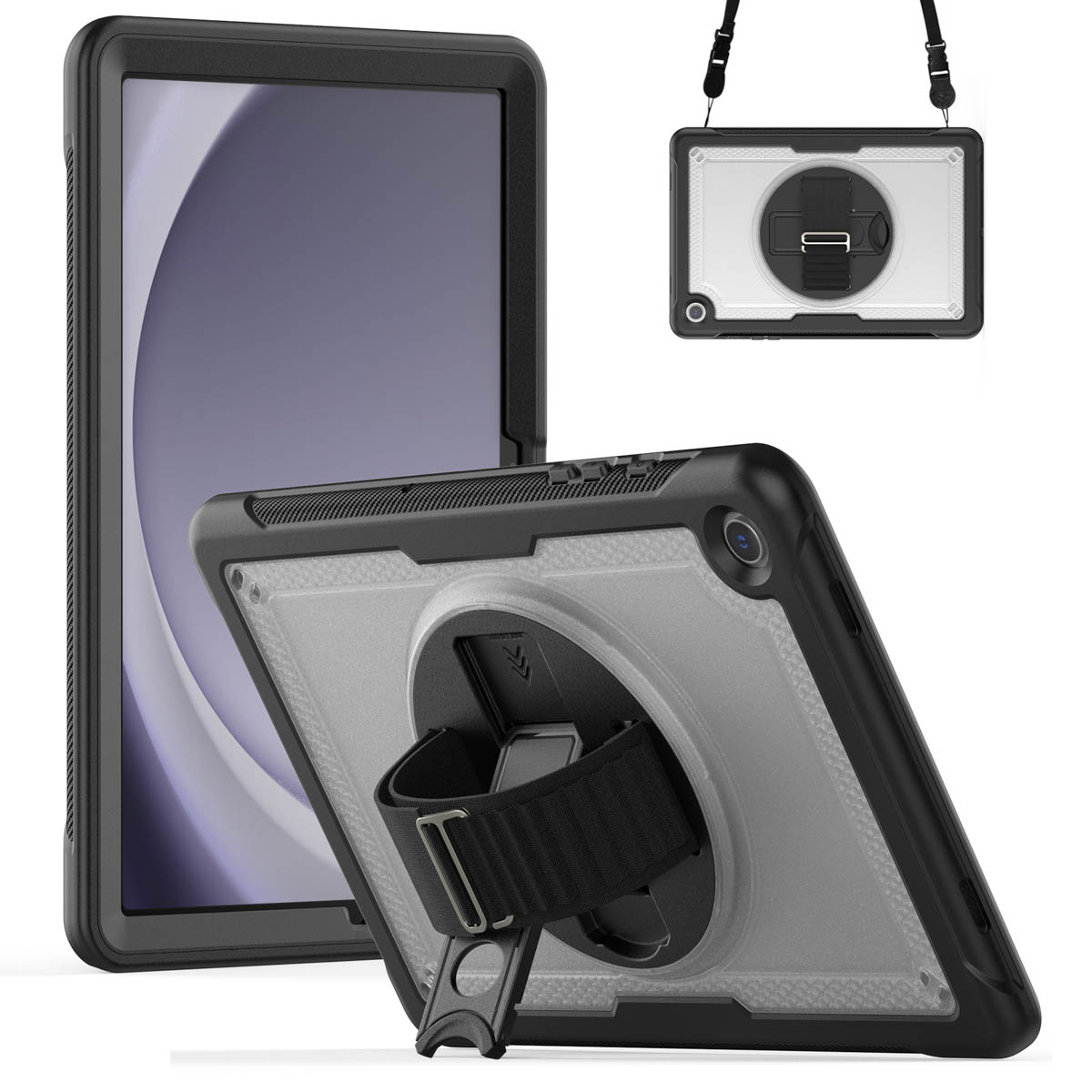 Accezz Rugged Backcover met schouderstrap Samsung Galaxy Tab A9 Plus - Transparent - Afbeelding 3