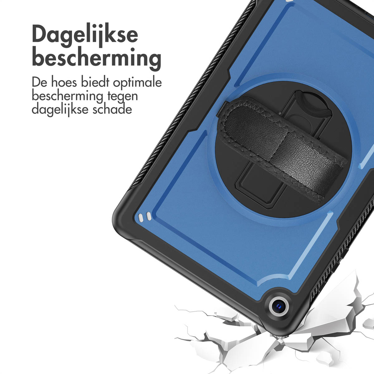 Accezz Rugged Backcover met schouderstrap Samsung Galaxy Tab A9 Plus - Blauw - Afbeelding 4