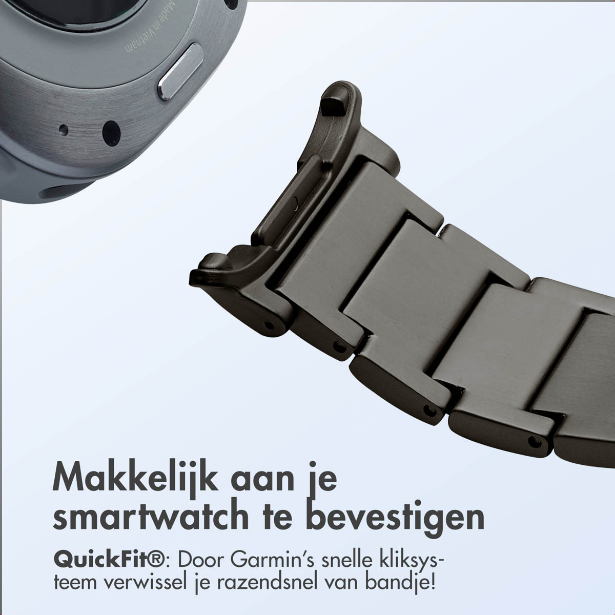 Accezz Mat Titanium bandje voor de Samsung Galaxy Watch Ultra (2024/2025) - Zwart - Afbeelding 8