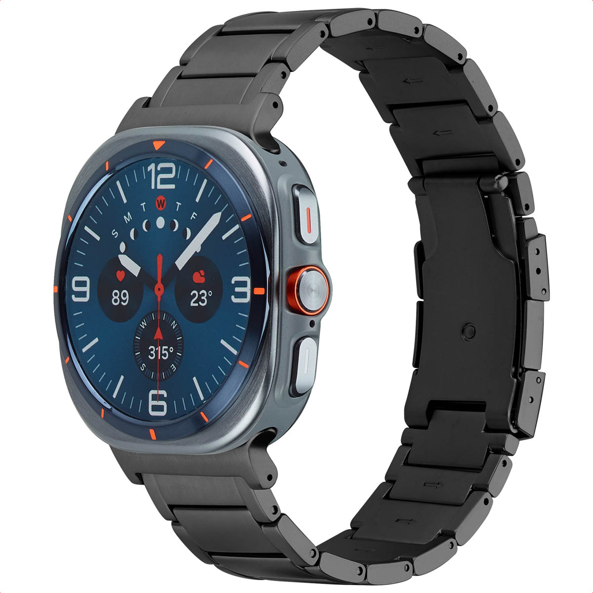 Accezz Mat Titanium bandje voor de Samsung Galaxy Watch Ultra (2024/2025) - Zwart - Afbeelding 7
