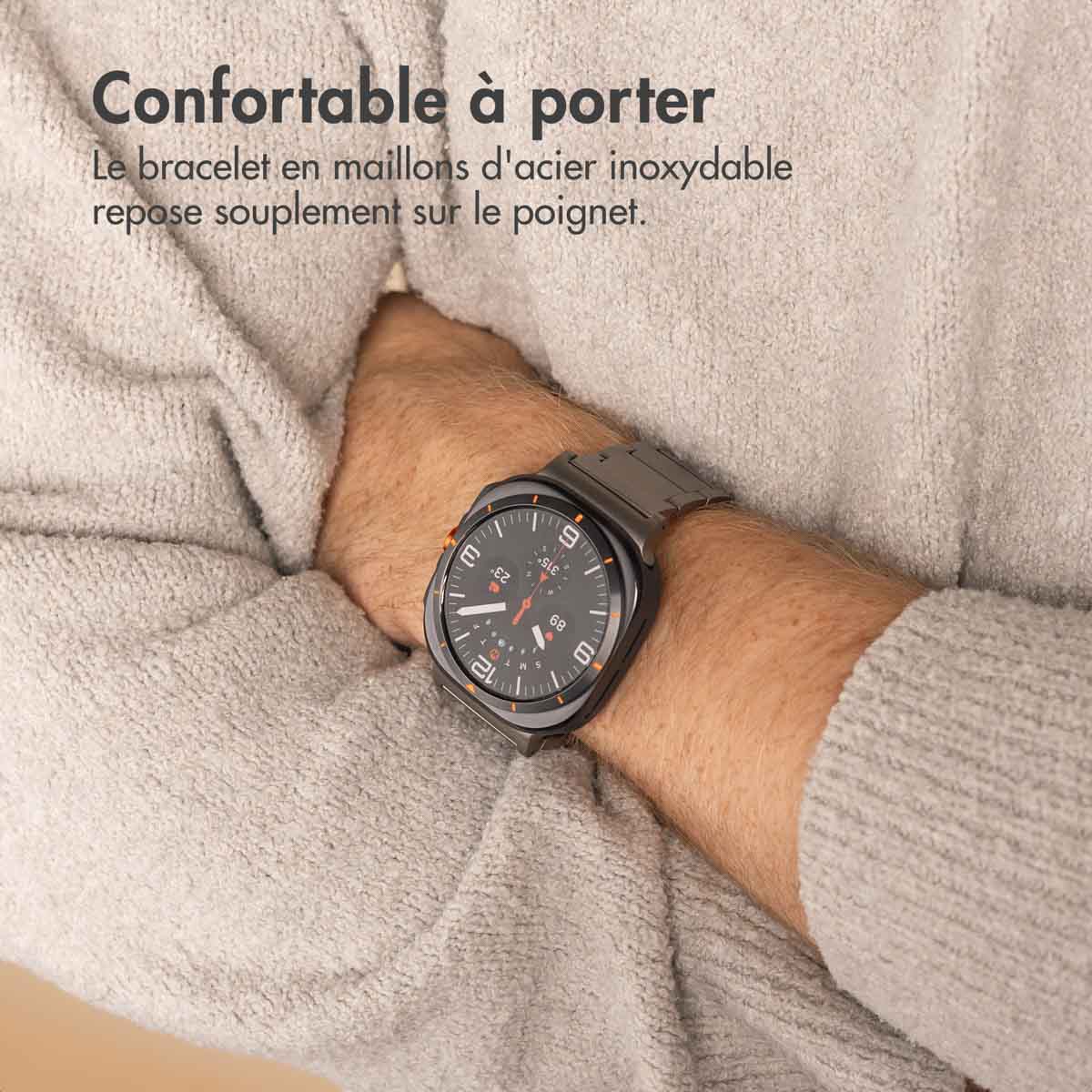 Accezz Mat Titanium bandje voor de Samsung Galaxy Watch Ultra (2024/2025) - Zilver - Afbeelding 8