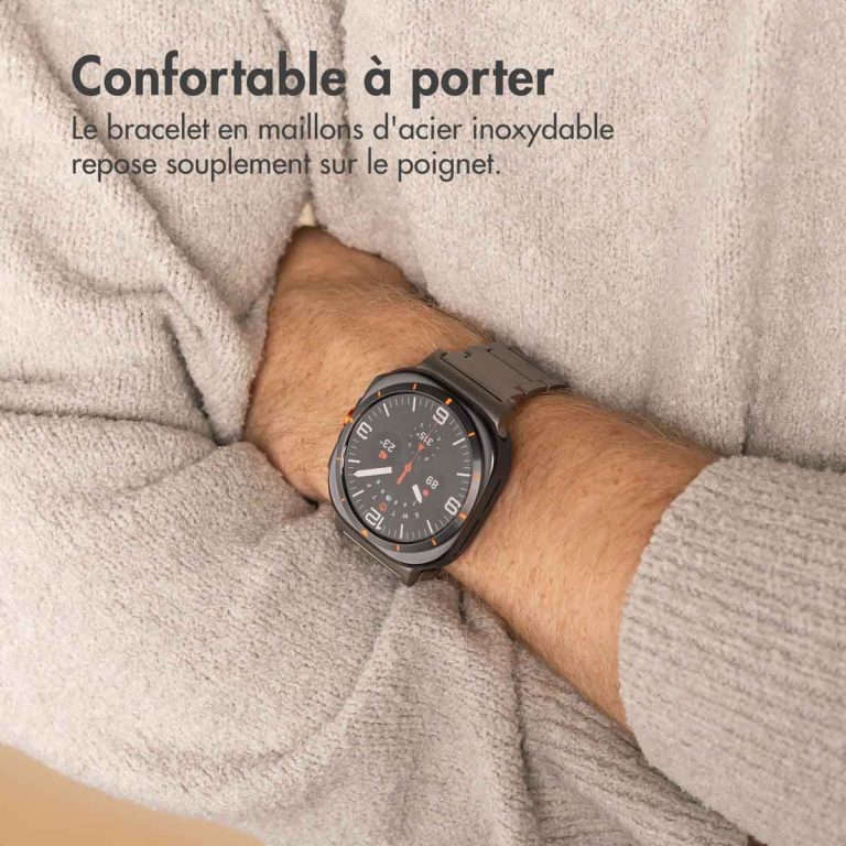 Accezz Mat Titanium bandje voor de Samsung Galaxy Watch Ultra (2024/2025) - Zilver - Afbeelding 5