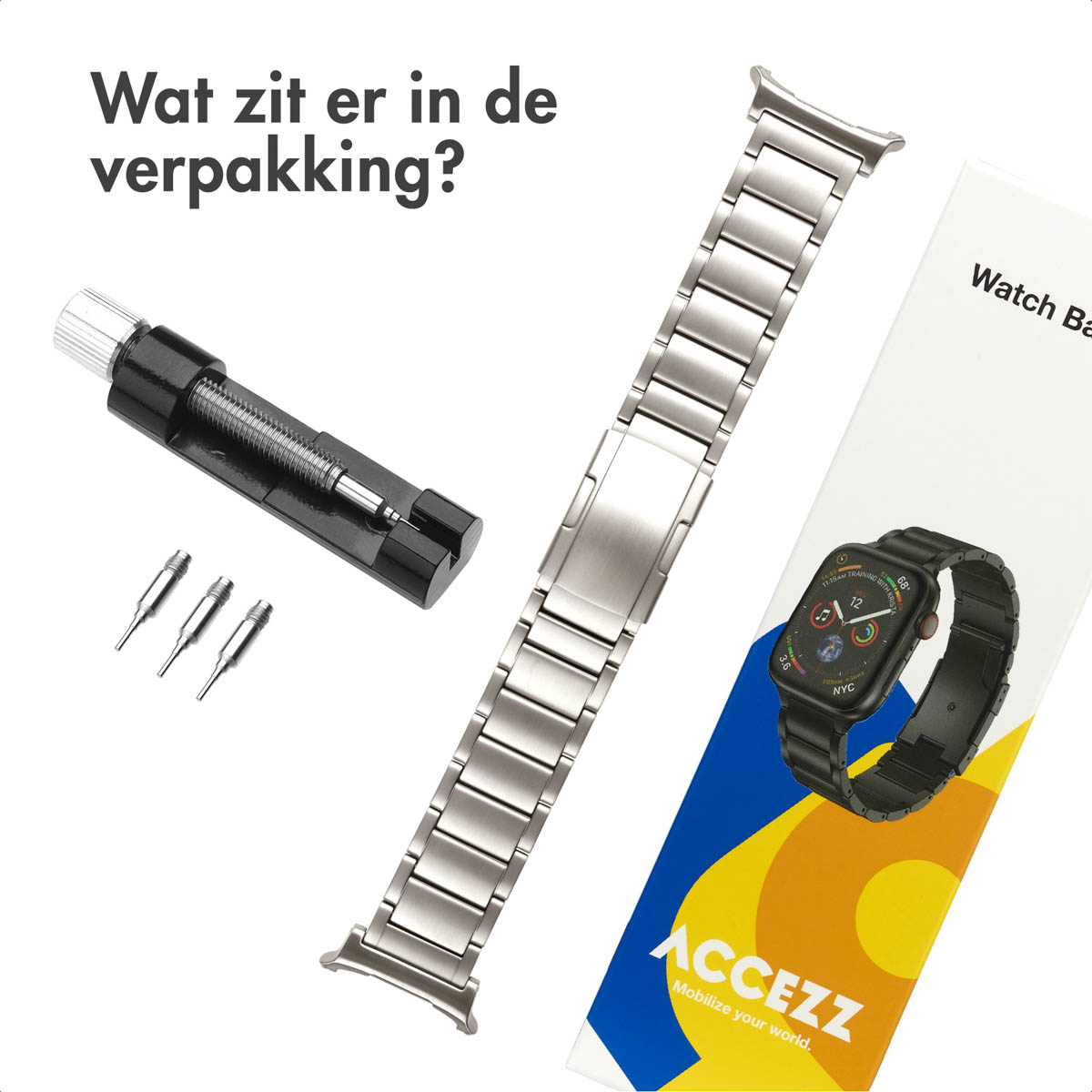Accezz Mat Titanium bandje voor de Samsung Galaxy Watch Ultra (2024/2025) - Zilver - Afbeelding 10