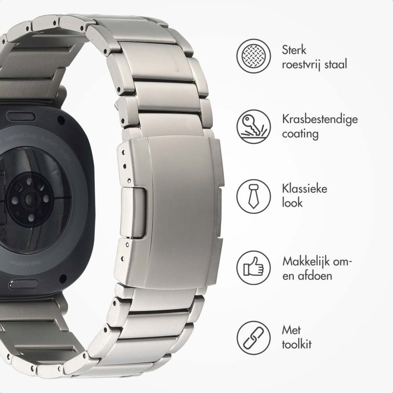 Accezz Mat Titanium bandje voor de Samsung Galaxy Watch Ultra (2024/2025) - Zilver - Afbeelding 9