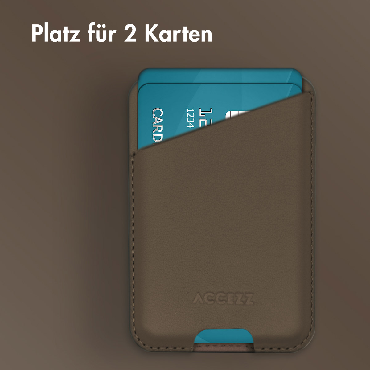 Accezz Leren Kaarthouder - Geschikt voor MagSafe en Qi2 - Coffee Brown - Afbeelding 10