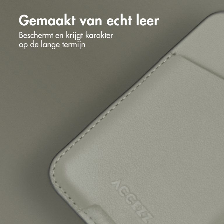 Accezz Leather Cardholder MagSafe - Kaarthouder met MagSafe - Light Grey - Afbeelding 7