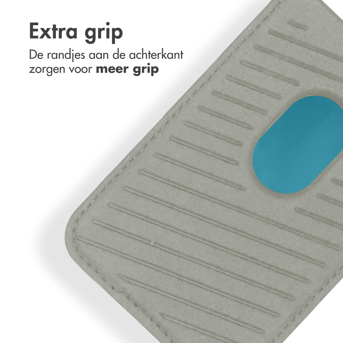 Accezz Leren Kaarthouder - Geschikt voor MagSafe en Qi2 - Light Grey - Afbeelding 5