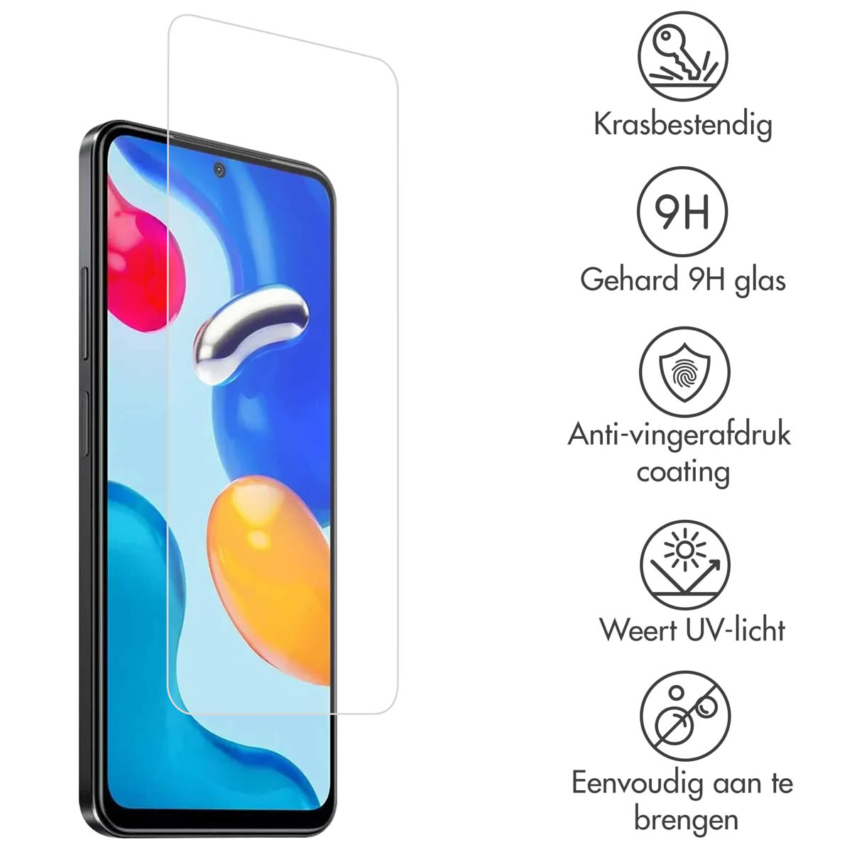 Accezz Gehard Glas Screenprotector Xiaomi Redmi Note 11 (4G) / Note 11S (4G) - Afbeelding 4