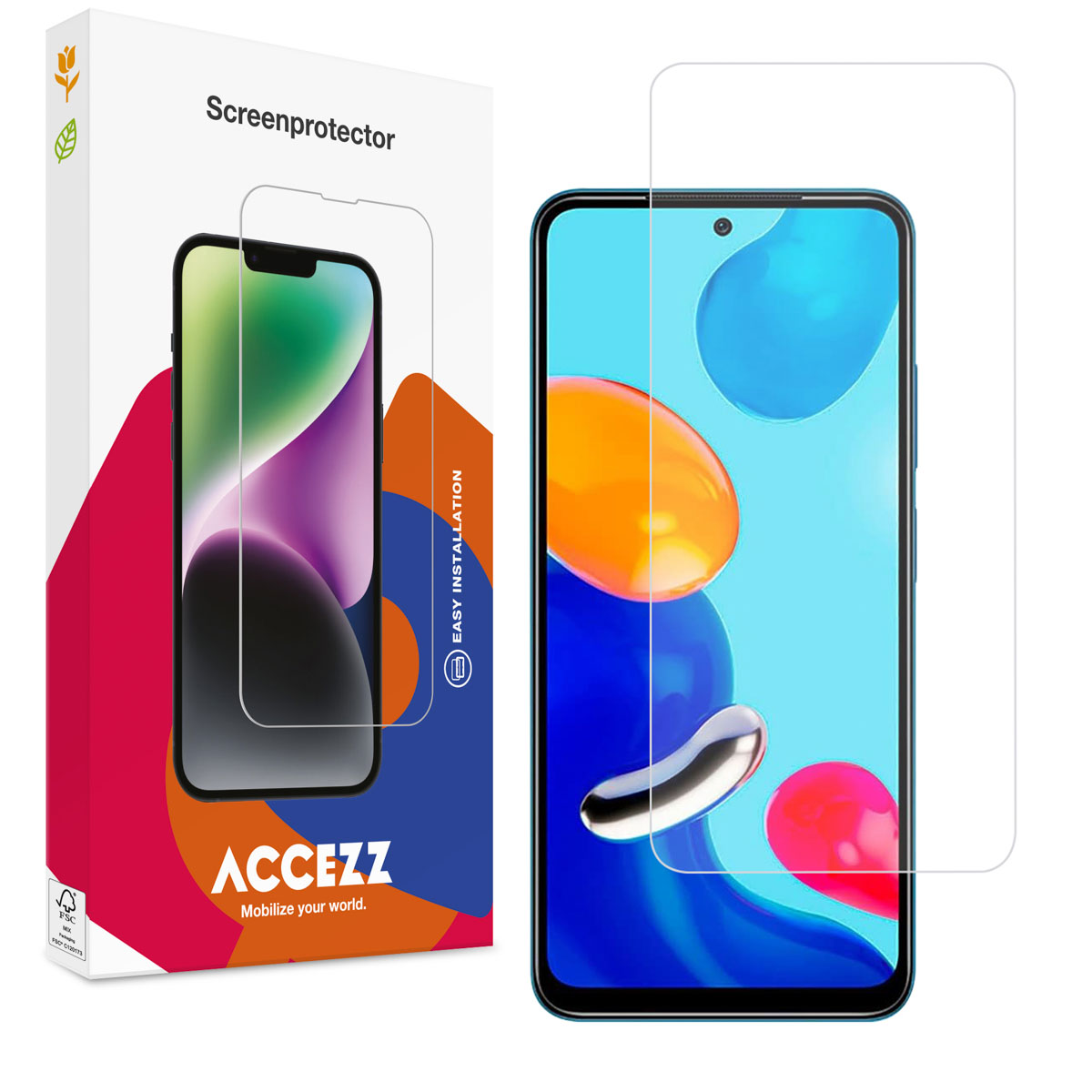 Accezz Gehard Glas Screenprotector Xiaomi Redmi Note 11 (4G) / Note 11S (4G) - Afbeelding 3