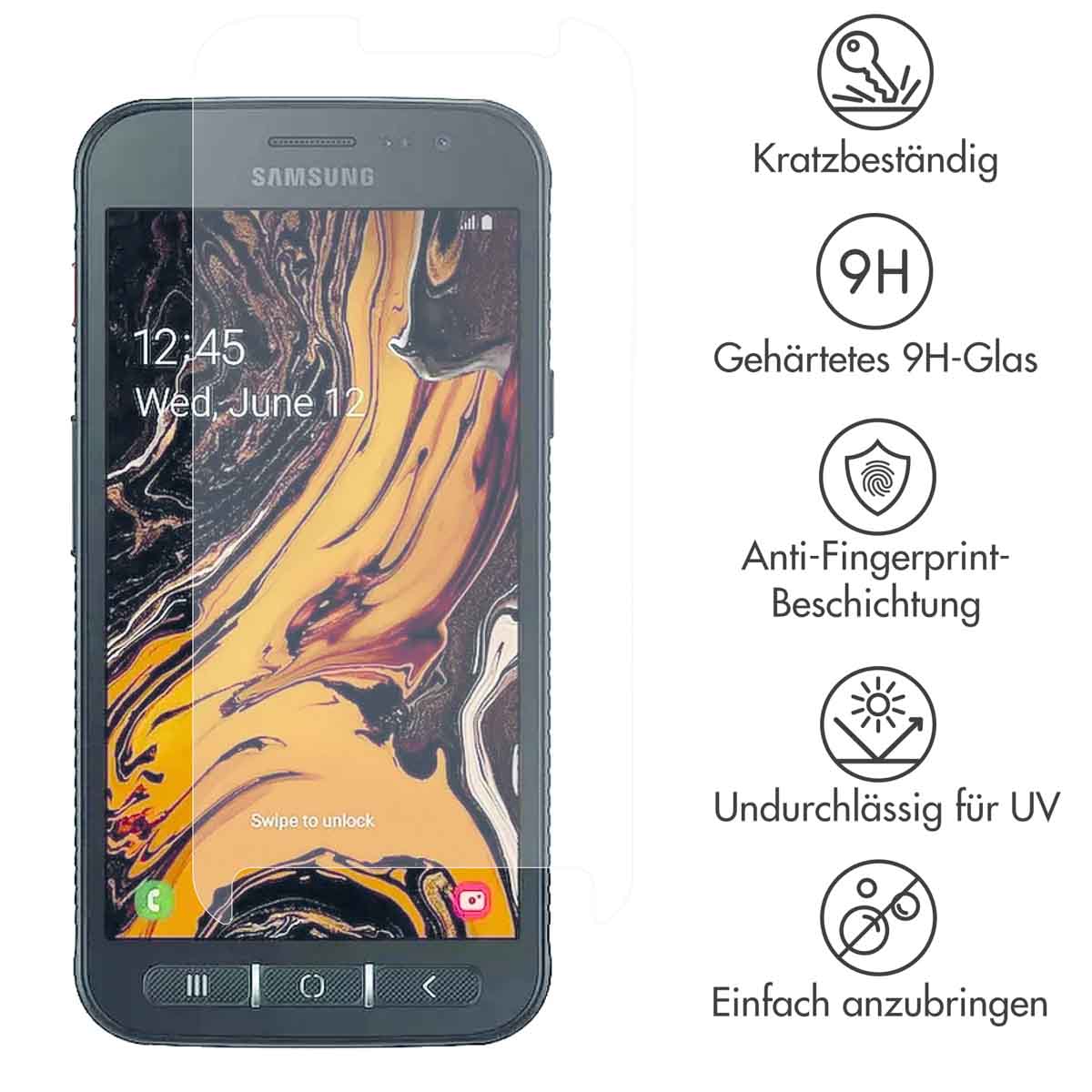Accezz Gehard Glas Screenprotector Samsung Galaxy Xcover 4 / 4S - Afbeelding 6