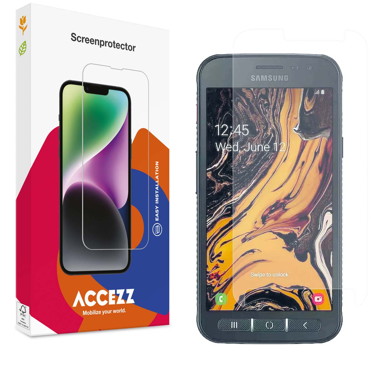 Accezz Gehard Glas Screenprotector Samsung Galaxy Xcover 4 / 4S - Afbeelding 3
