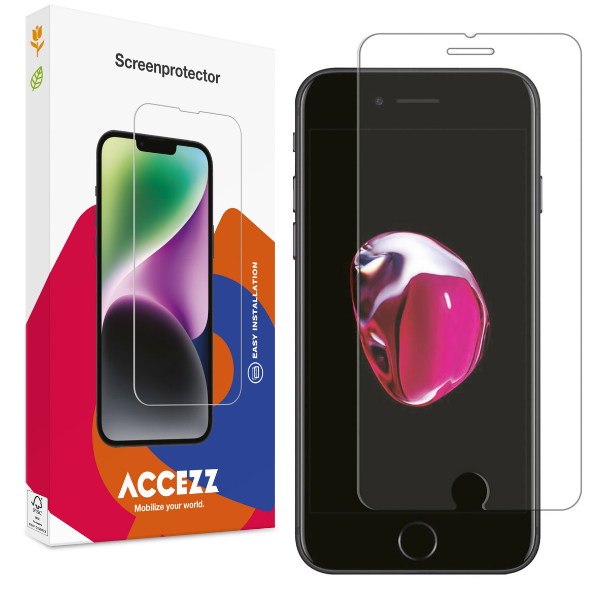 Accezz Gehard Glas Screenprotector Apple iPhone 8 Plus / 7 Plus - Afbeelding 2