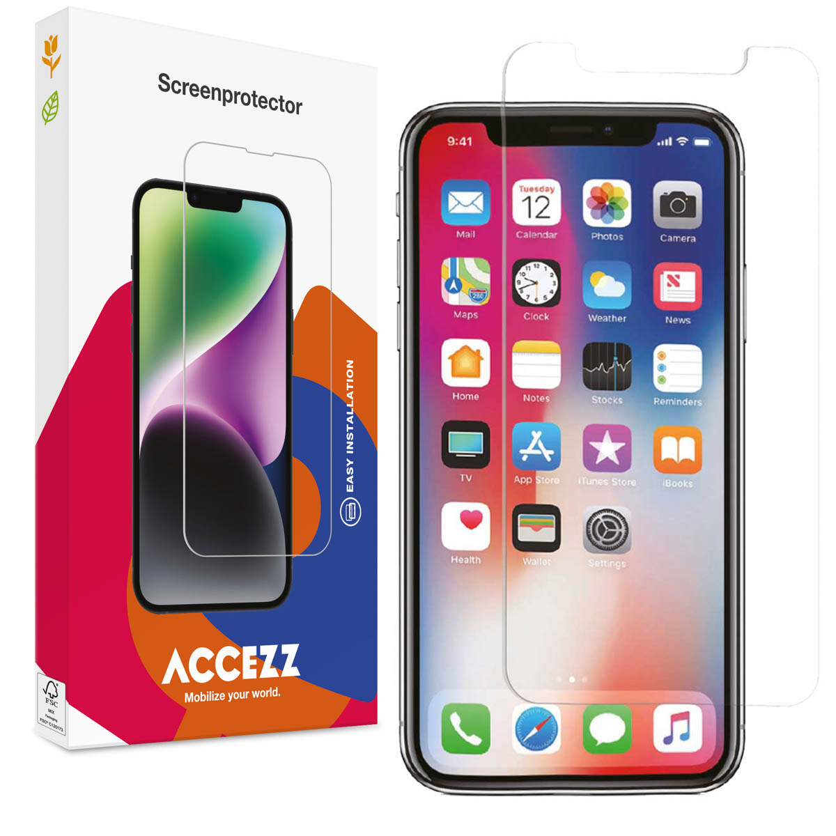 Accezz Gehard Glas Screenprotector Apple iPhone 11 Pro / Xs / X - Afbeelding 3