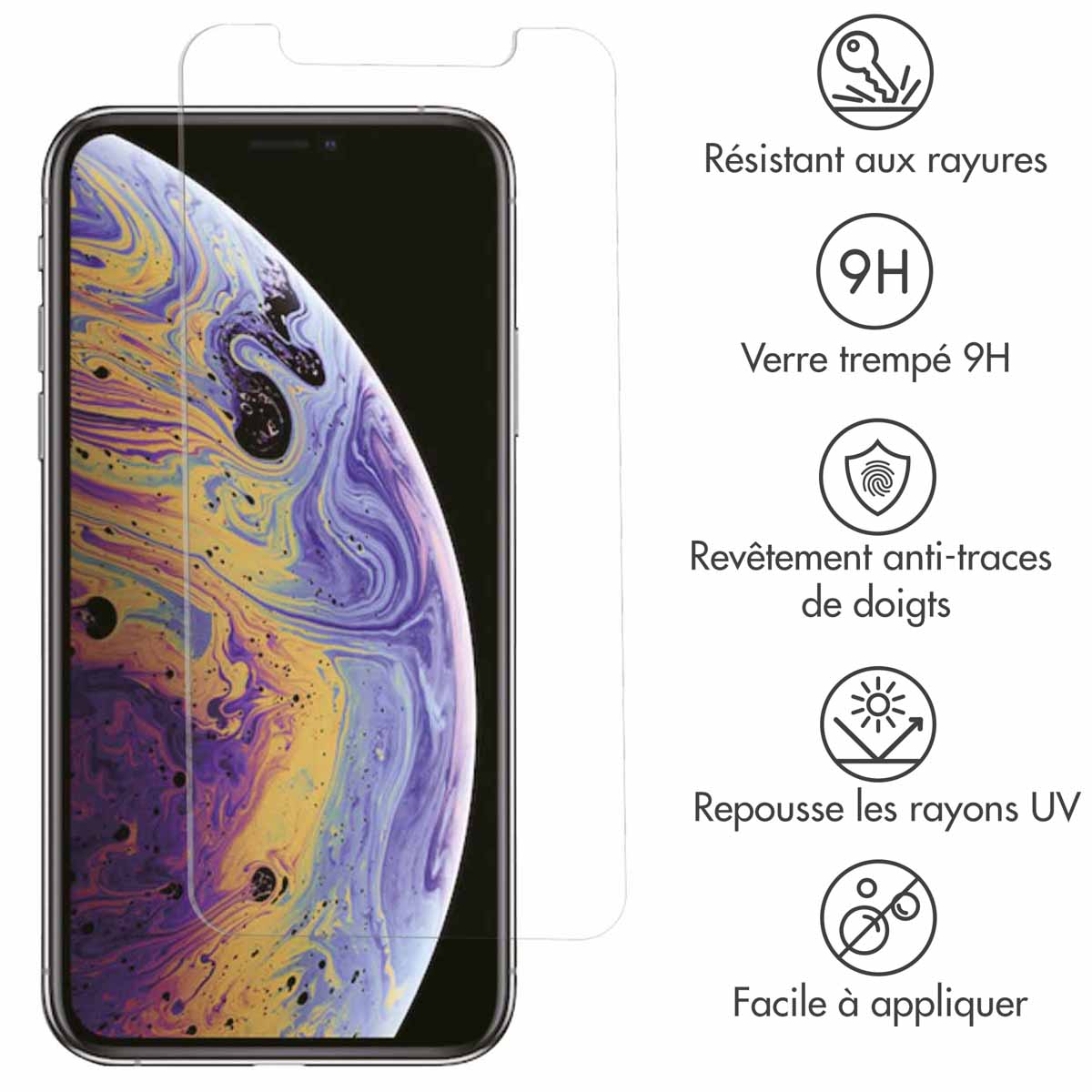 Accezz Gehard Glas Screenprotector voor iPhone 11 Pro Max / Xs Max - Afbeelding 4