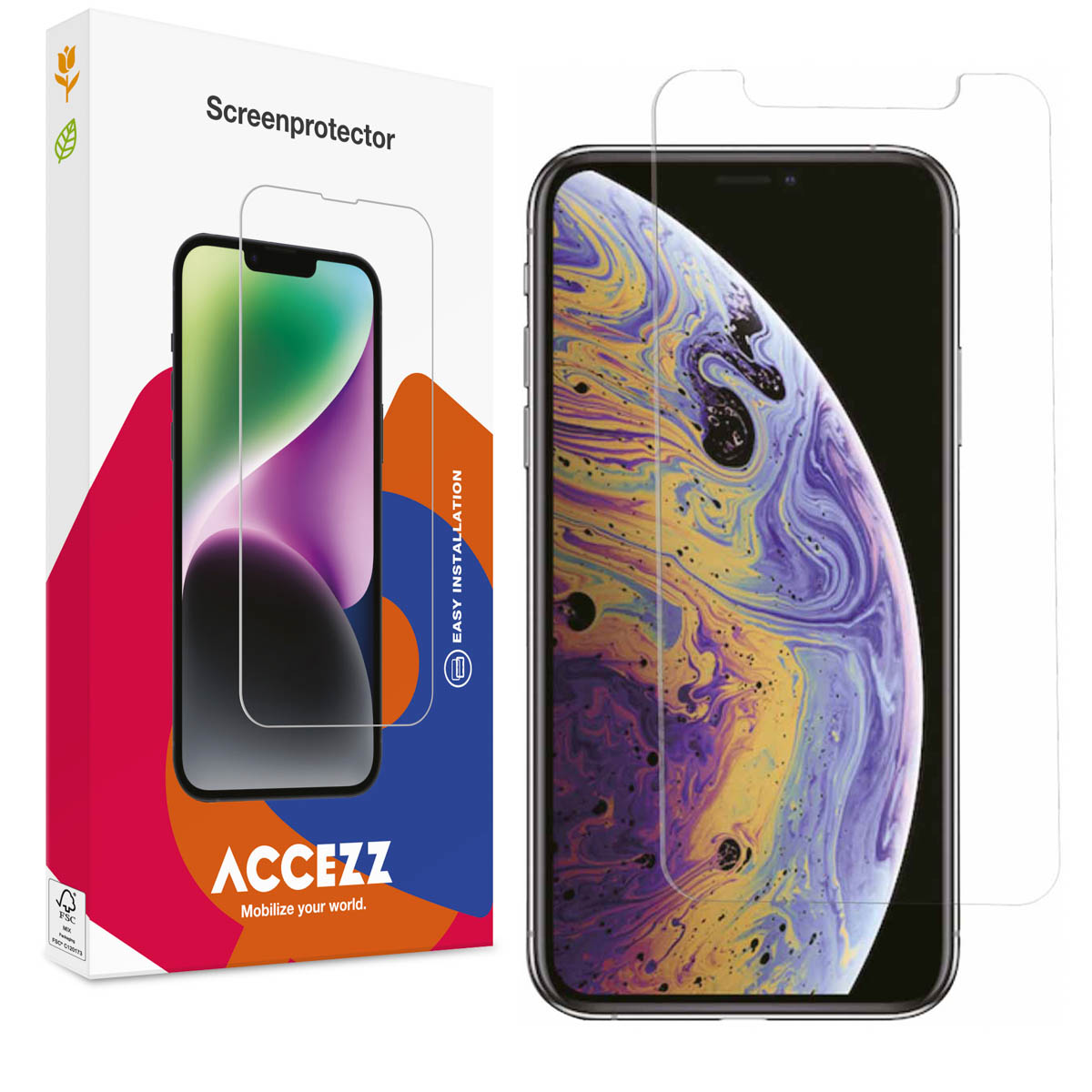 Accezz Gehard Glas Screenprotector voor iPhone 11 Pro Max / Xs Max - Afbeelding 3