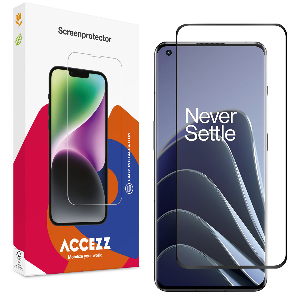 Accezz Gehard Glas Screenprotector voor de OnePlus 10 Pro / OnePlus 11 - Afbeelding 2