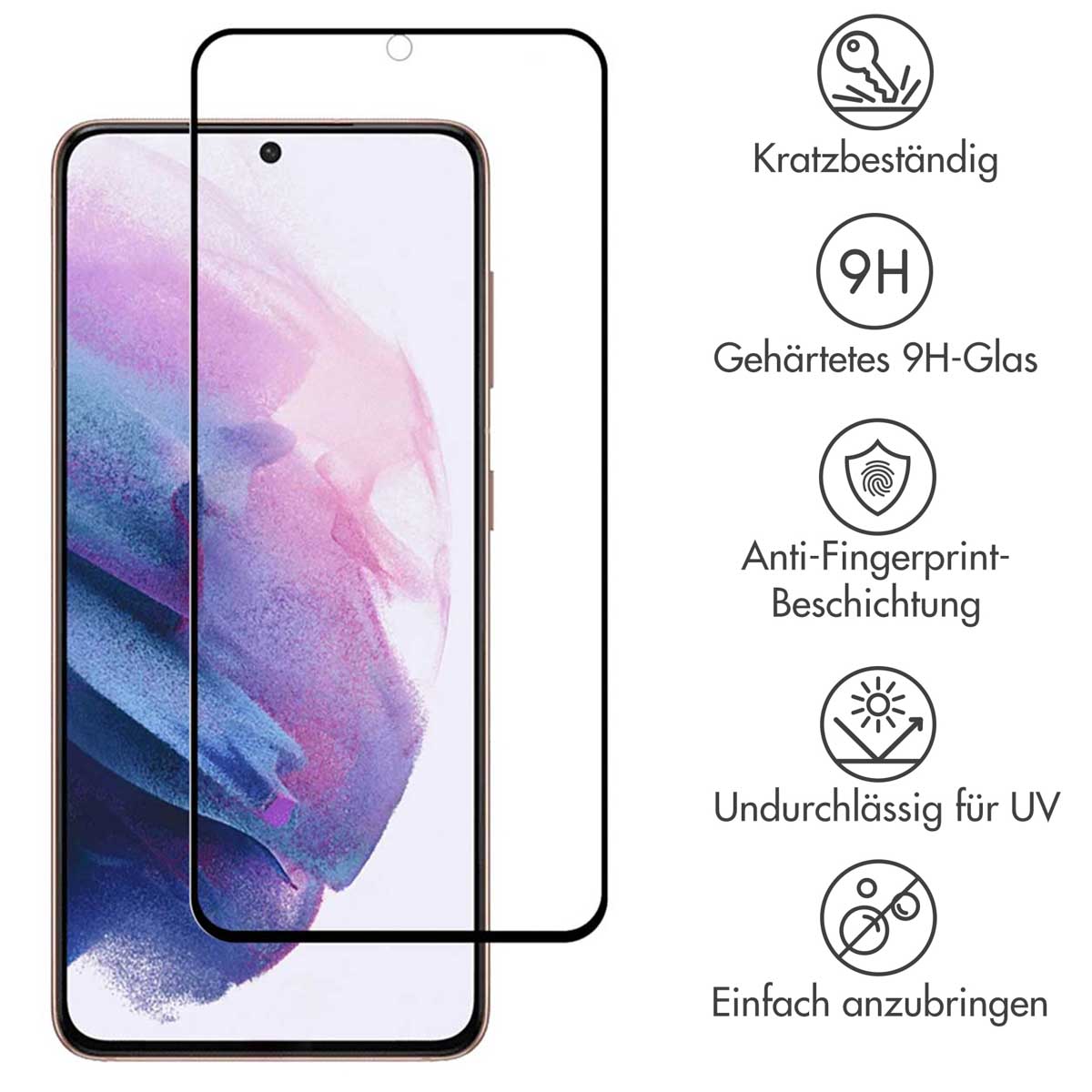 Accezz Gehard Glas Full Cover Screenprotector Samsung Galaxy S22 Plus / S23 Plus - Afbeelding 5