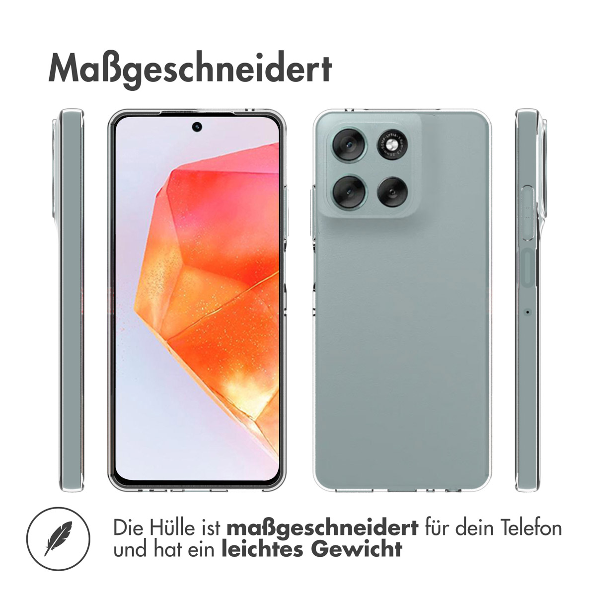 Accezz Clear Backcover Motorola Moto G56 - Transparant - Afbeelding 10