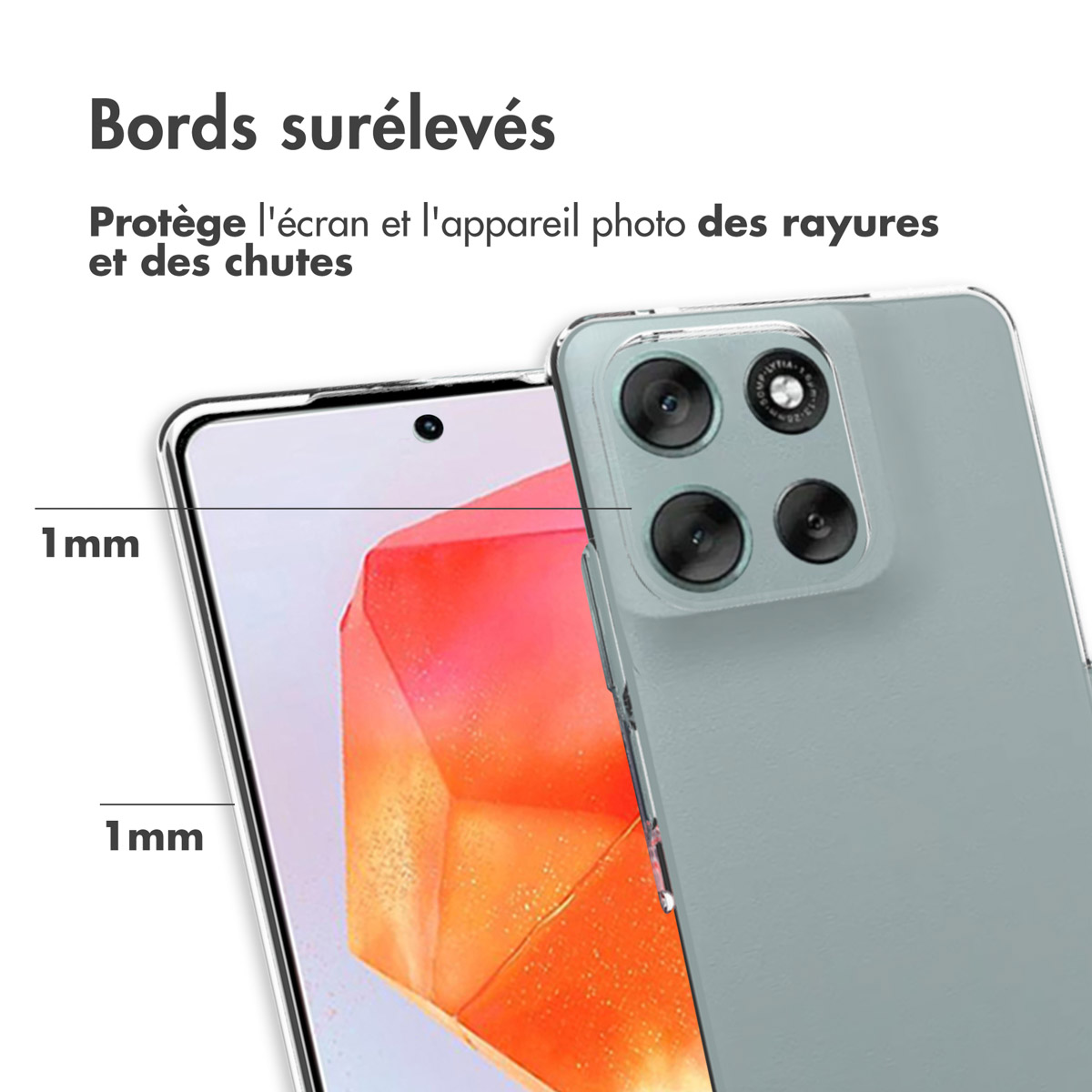 Accezz Clear Backcover Motorola Moto G56 - Transparant - Afbeelding 8