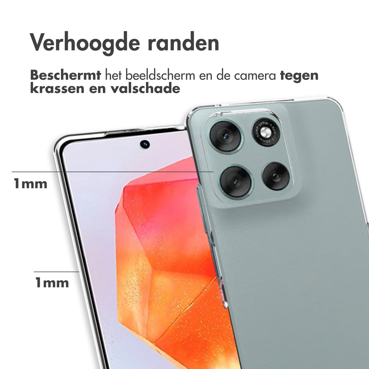 Accezz Clear Backcover Motorola Moto G56 - Transparant - Afbeelding 9