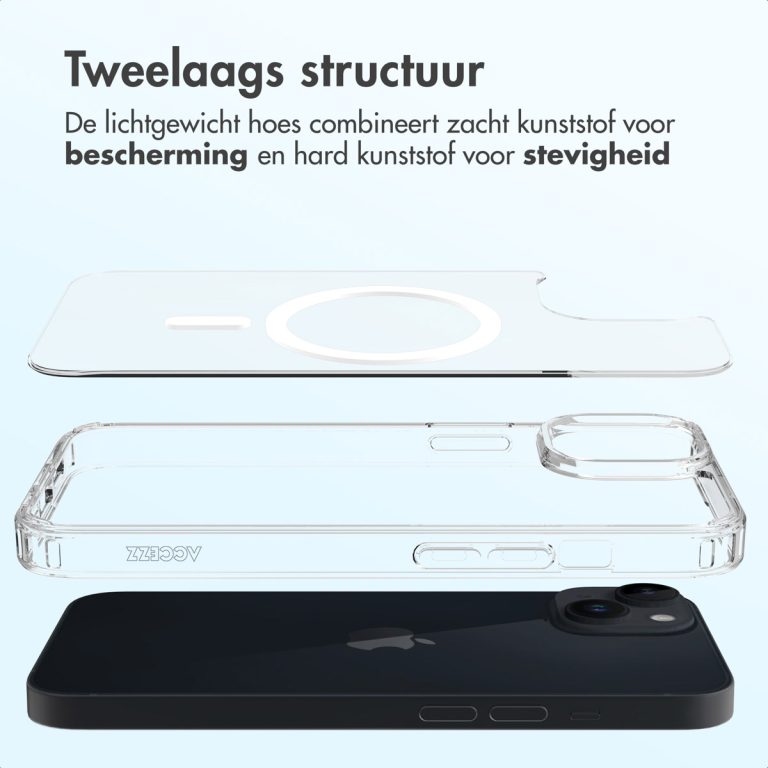 Accezz Xtreme Impact Backcover met MagSafe Apple iPhone 13 - Transparant - Afbeelding 4