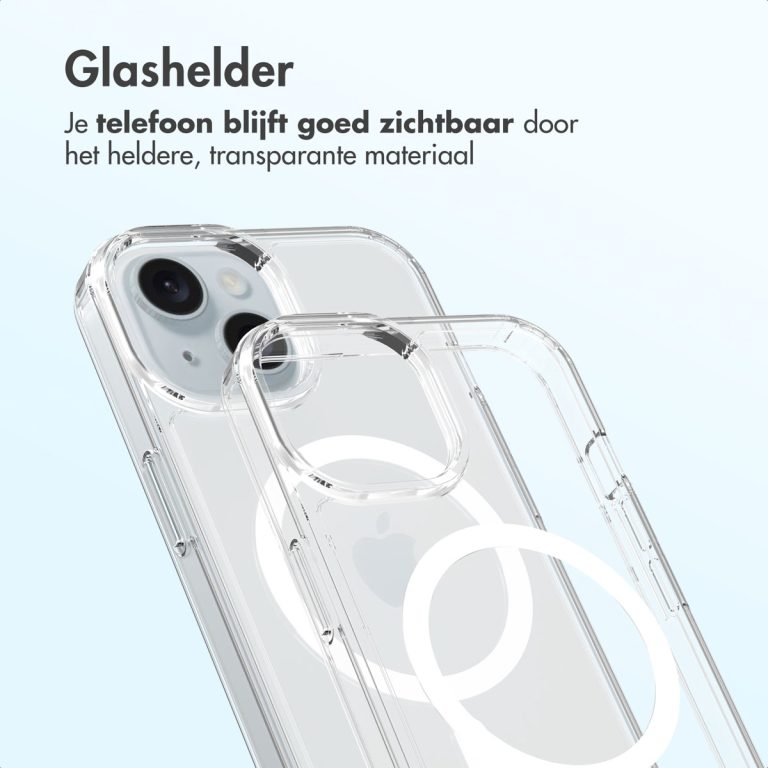 Accezz Xtreme Impact Backcover met MagSafe Apple iPhone 15 - Transparant - Afbeelding 5