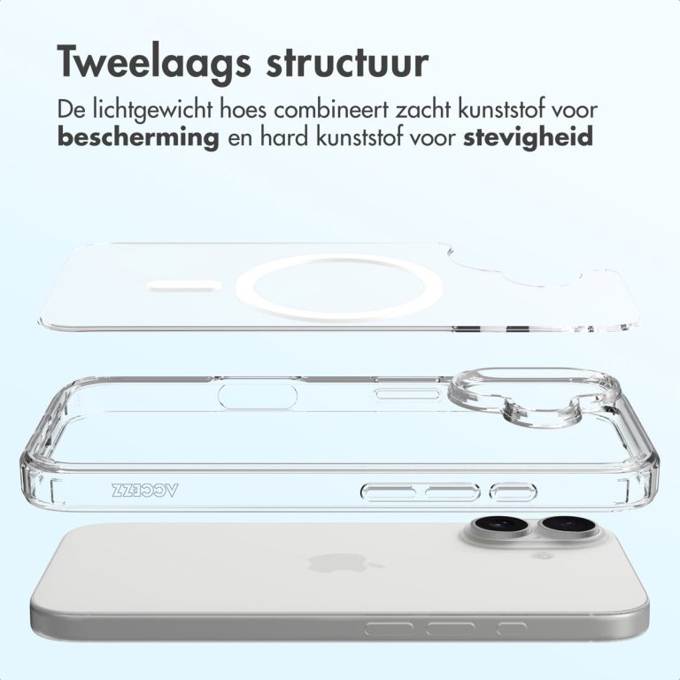 Accezz Xtreme Impact Backcover met MagSafe Apple iPhone 16 - Transparant - Afbeelding 4