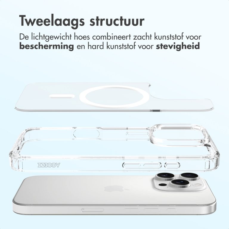 Accezz Xtreme Impact Backcover met MagSafe Apple iPhone 16 Pro - Transparant - Afbeelding 4