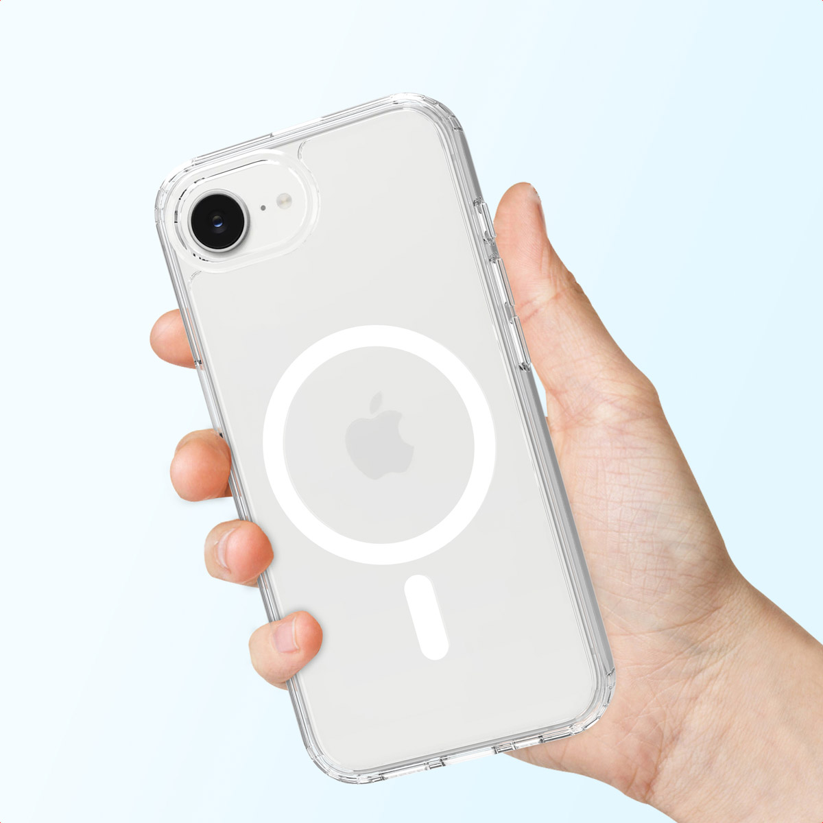 Accezz Xtreme Impact Backcover met MagSafe voor de Apple iPhone 16e - Transparant - Afbeelding 9