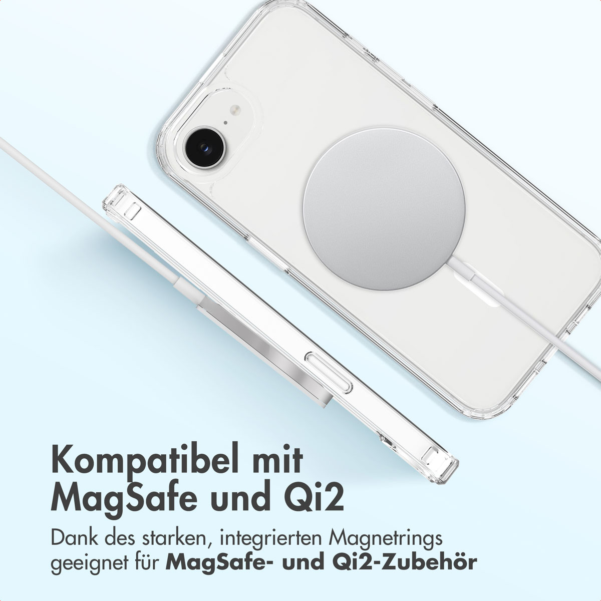 Accezz Xtreme Impact Backcover met MagSafe voor de Apple iPhone 16e - Transparant - Afbeelding 10