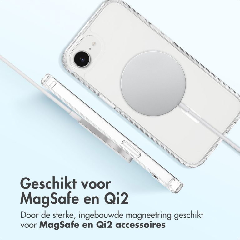 Accezz Xtreme Impact Backcover met MagSafe voor de Apple iPhone 16e - Transparant - Afbeelding 7