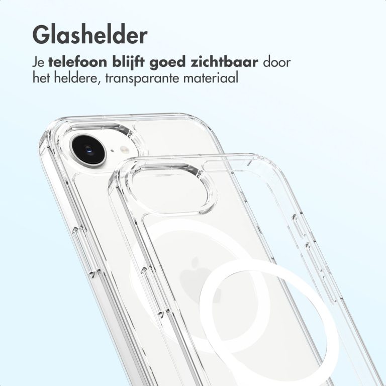 Accezz Xtreme Impact Backcover met MagSafe voor de Apple iPhone 16e - Transparant - Afbeelding 5
